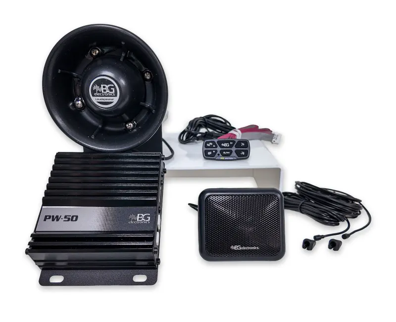 PW-50 | Intercomunicador, P.A. y sirena de 50W para vehículos blindados y de seguridad